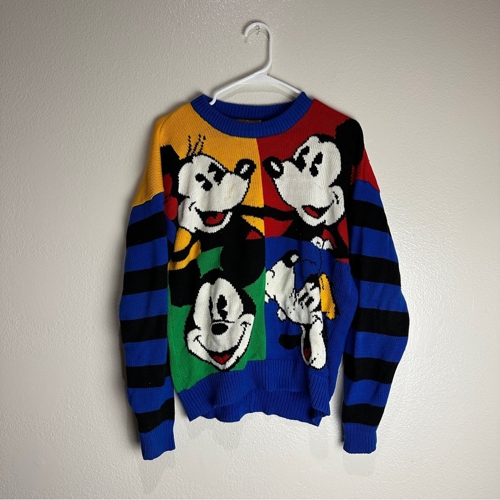 Disneyland Vintage Sweater Mickey Mouse Goofy
